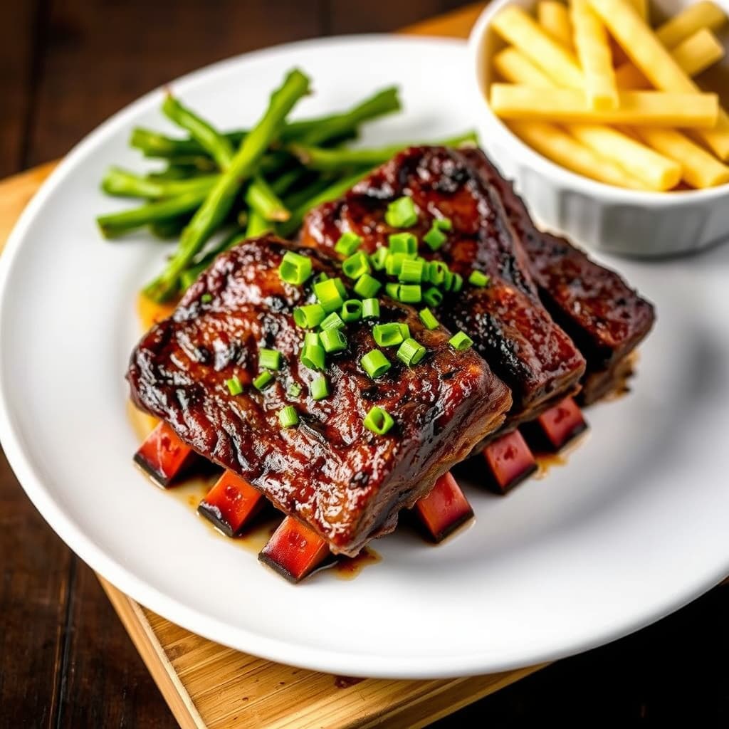 Enkel røkt okseklubb med kortreiste ribber