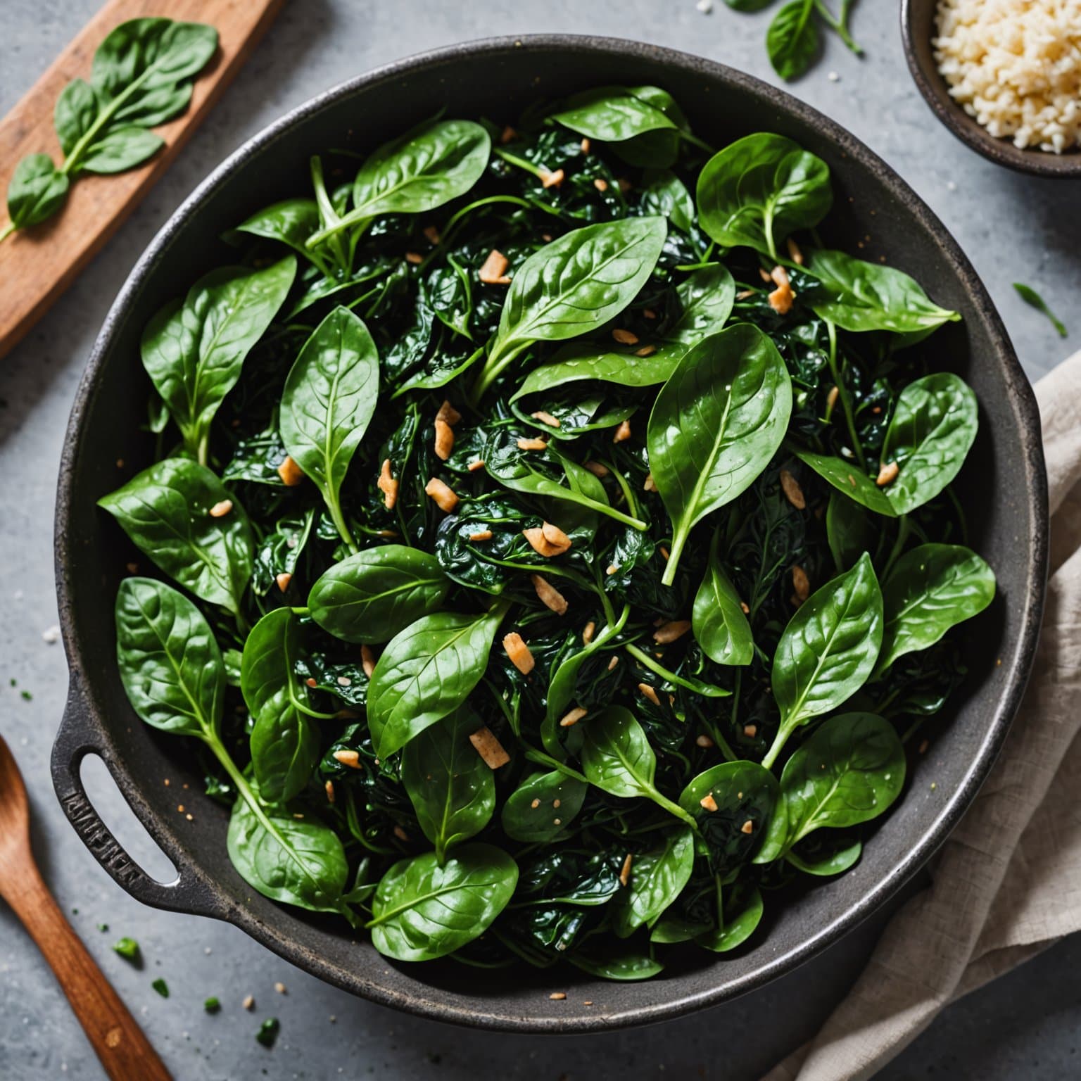 Enkel stekt spinat