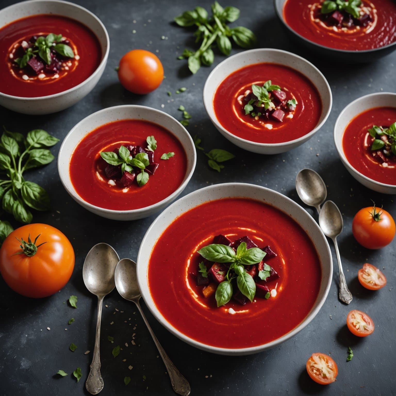 Enkel tomat- og rødbetsuppe