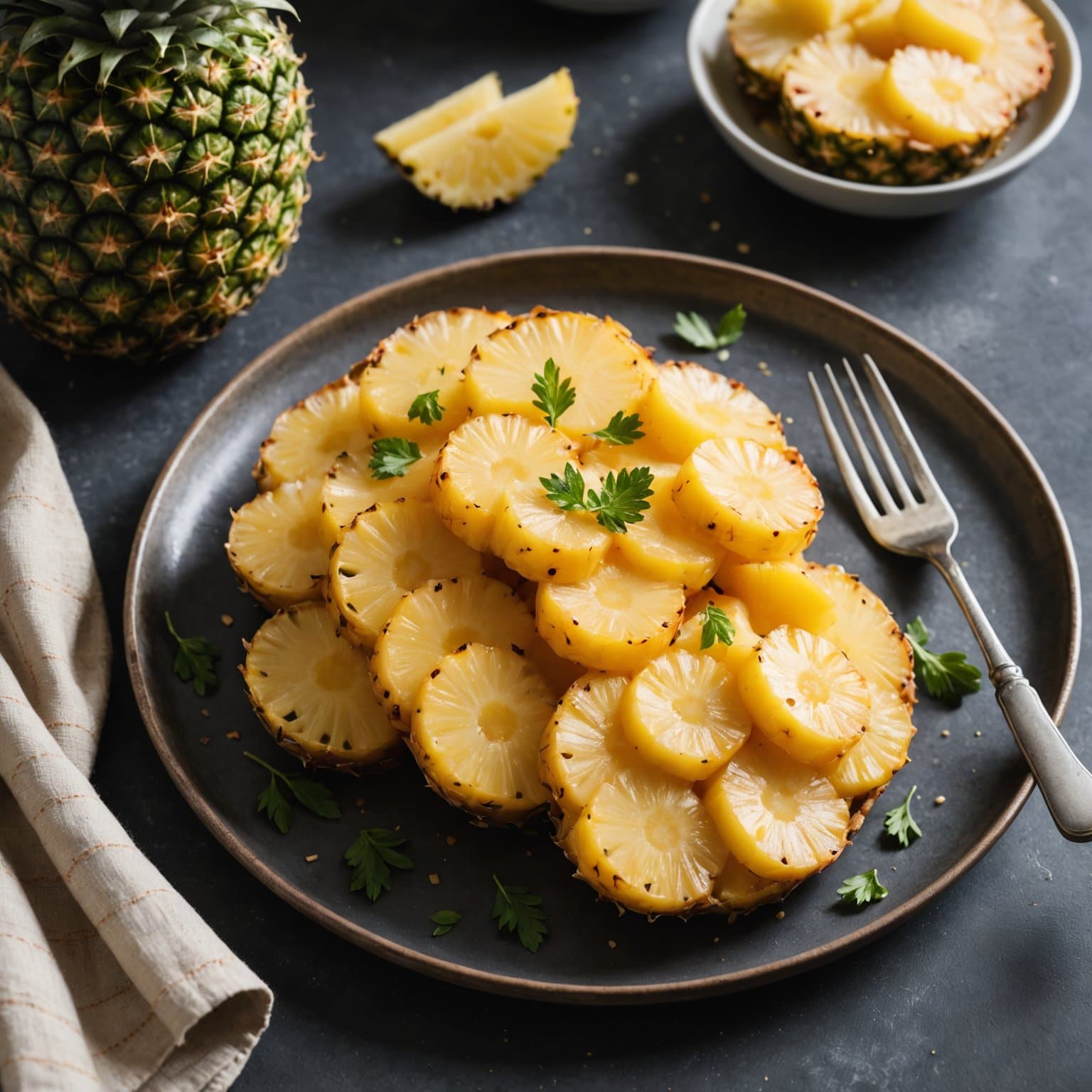 Enkelt skåret ananas