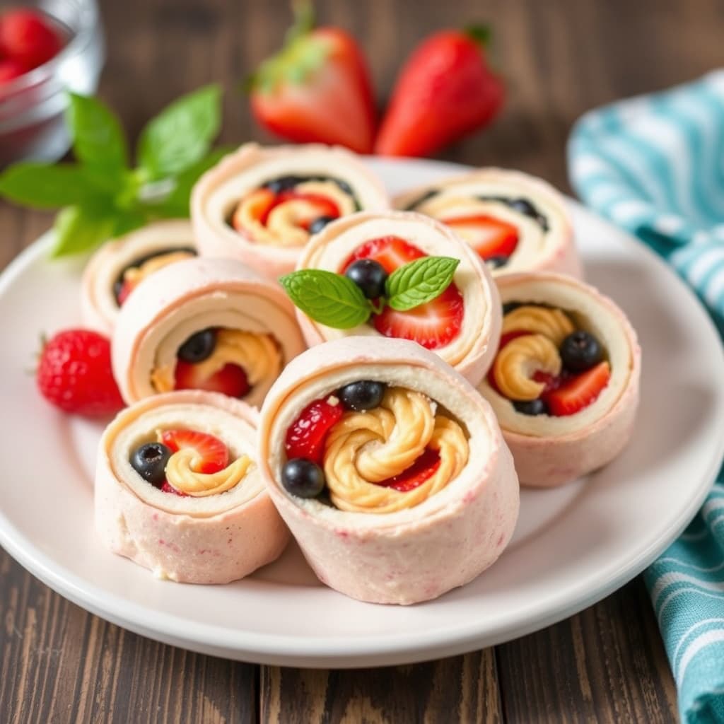 Enkle fruktpinwheelere