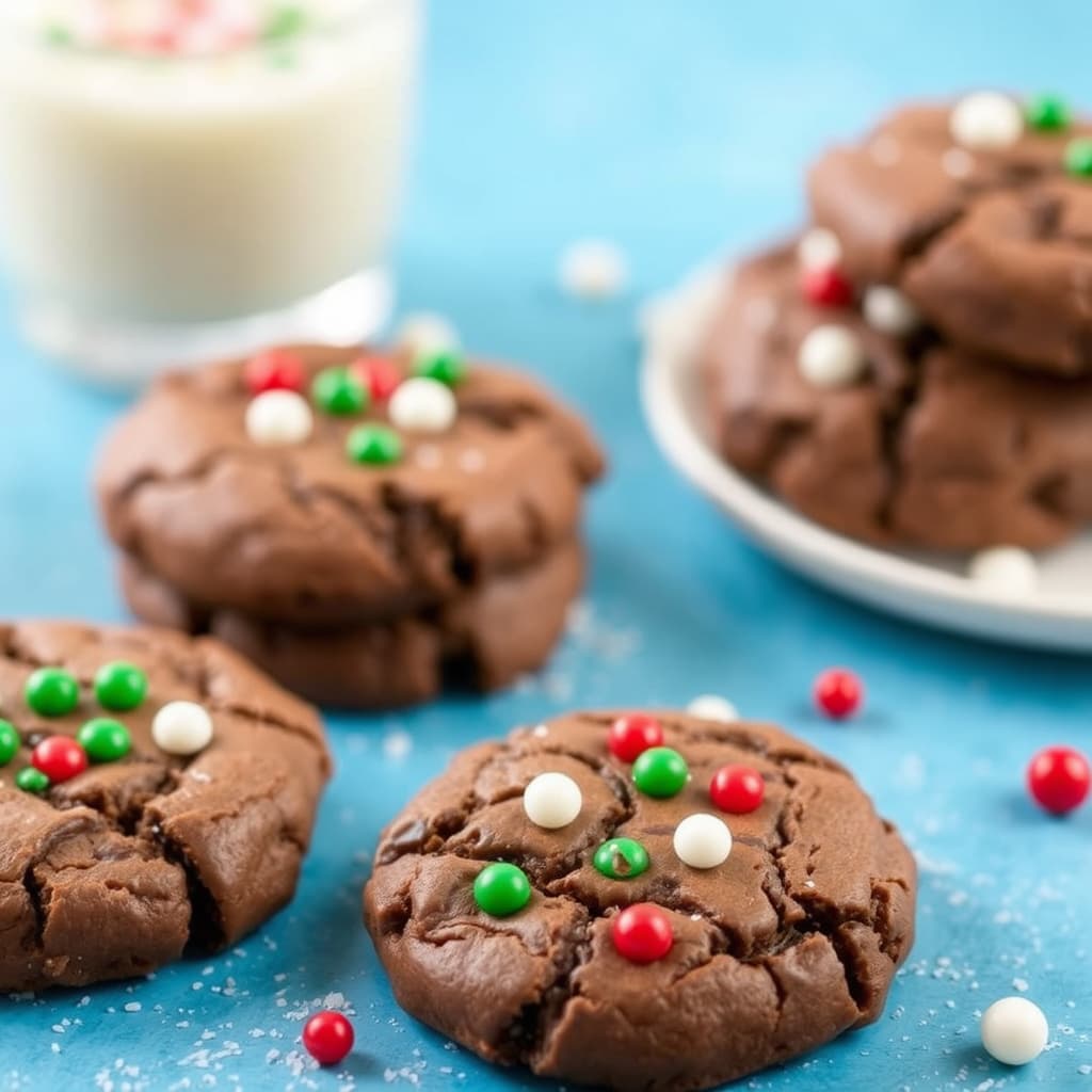 Enkle sjokoladeaktige feriekjeks