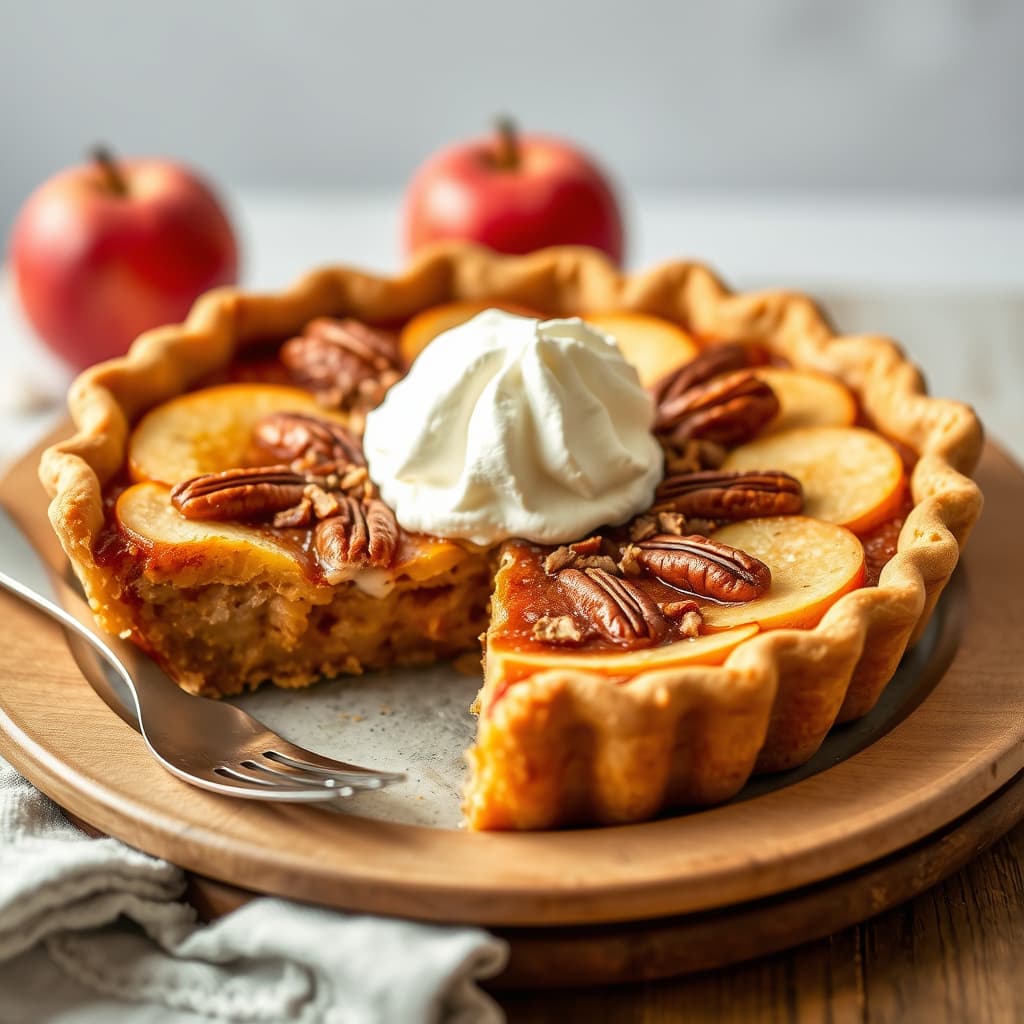 Eple-gresskar-pekannøttpai