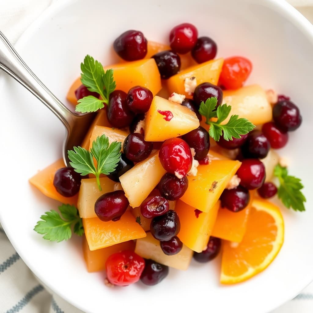 Eple- og appelsin-kranberrysaus