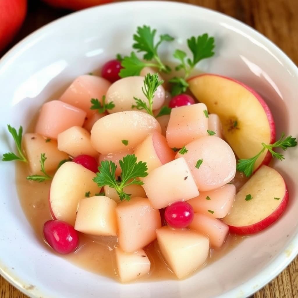 Eple- og pepperrot-aspic med fennikel