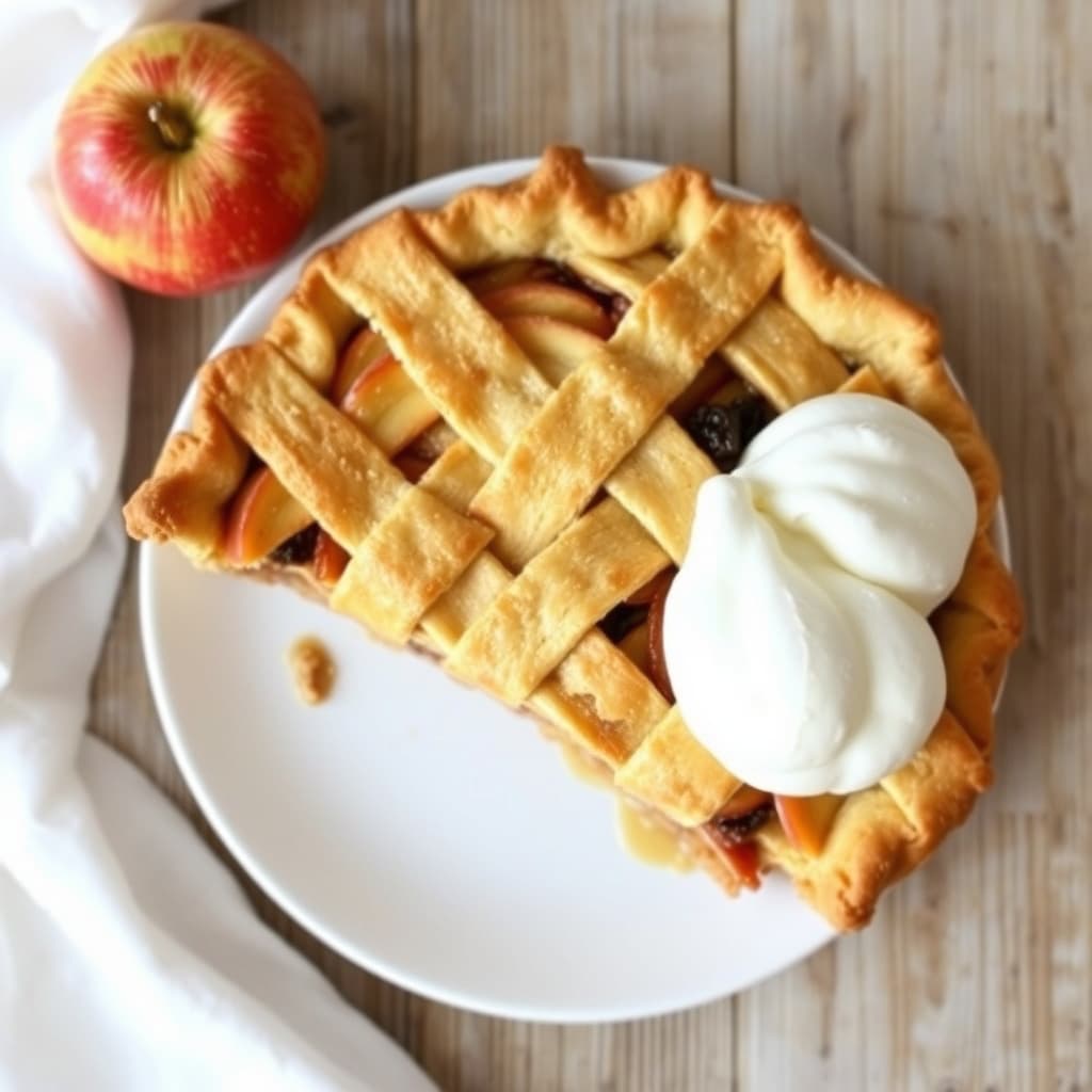 Eple- og tørket frukt-lagkage