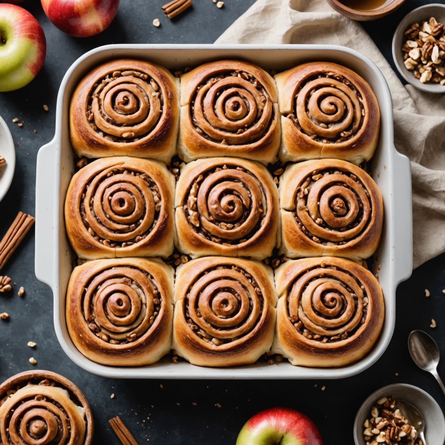 Eple- og valnøttkanelboller