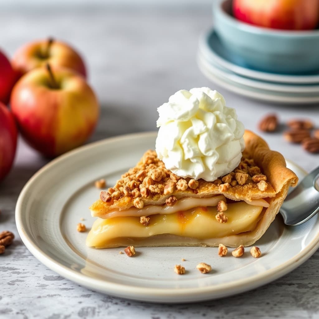 Eplekake med valnøttstreusel