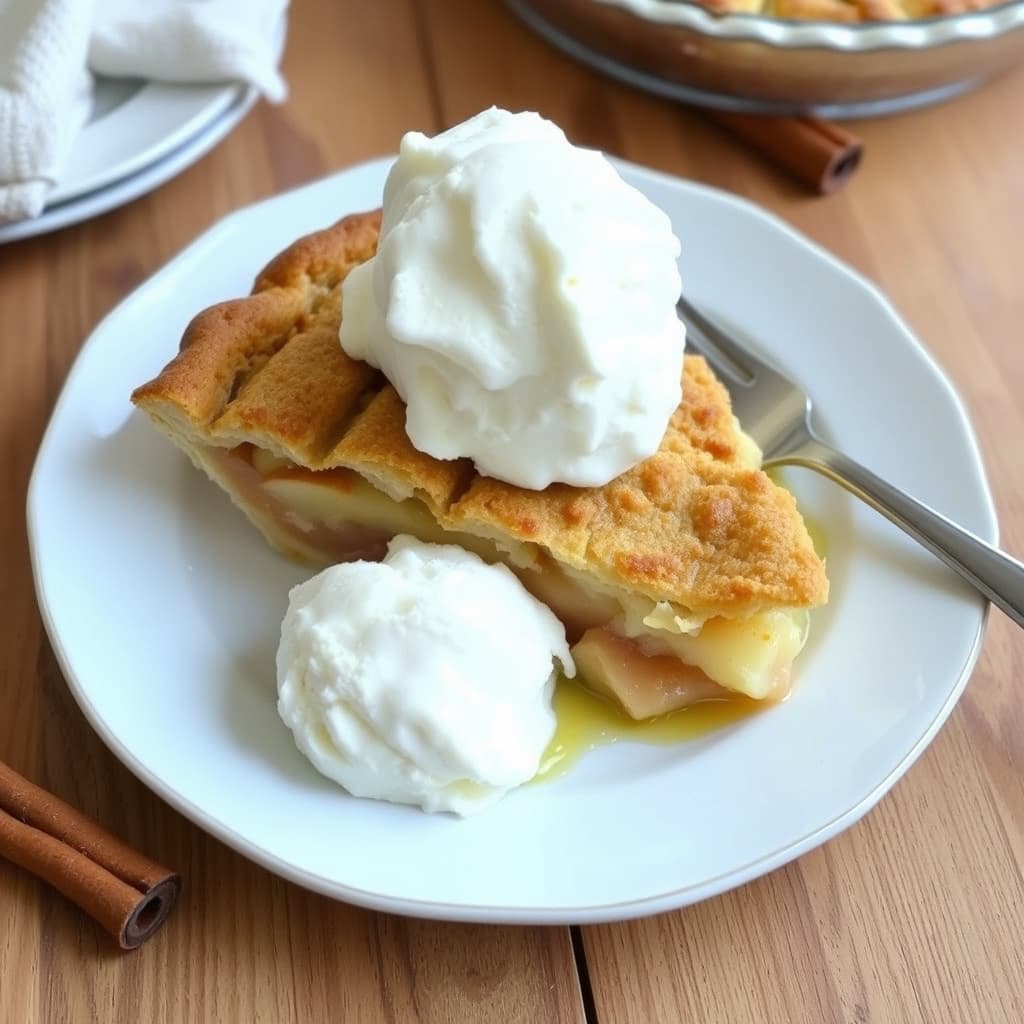 Eplekanelpai med vaniljeis