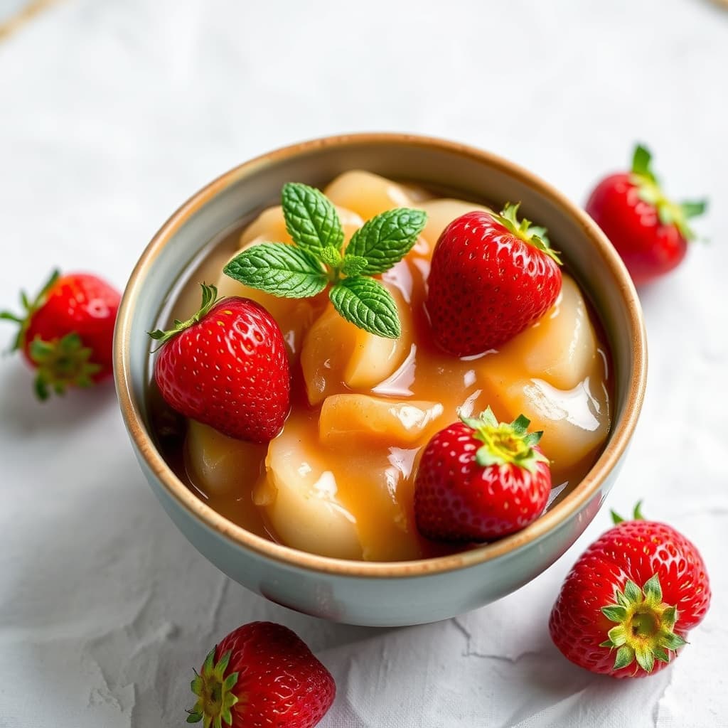 Eplesaus med jordbær