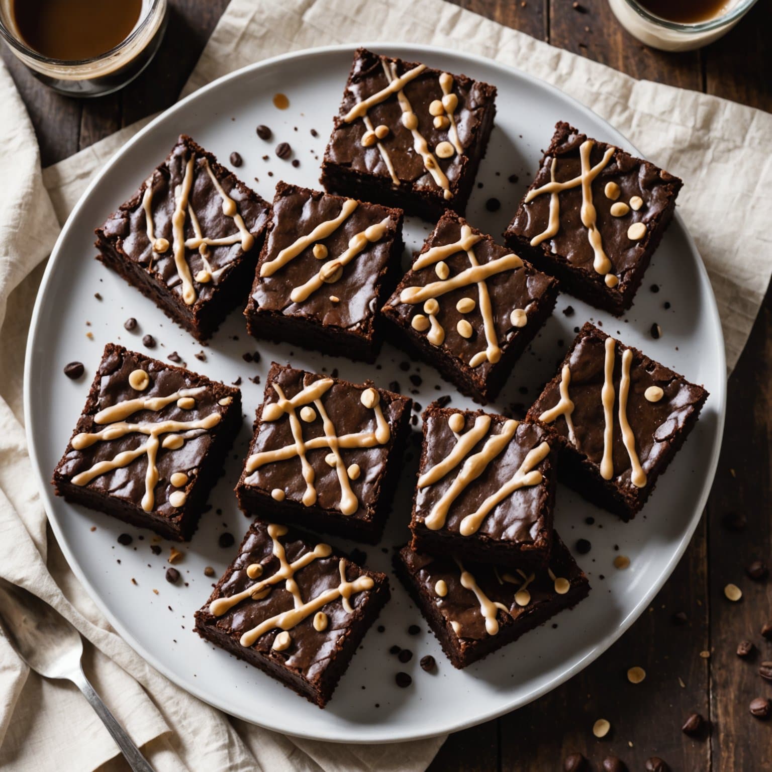 Espresso- og Kahlua-brownies