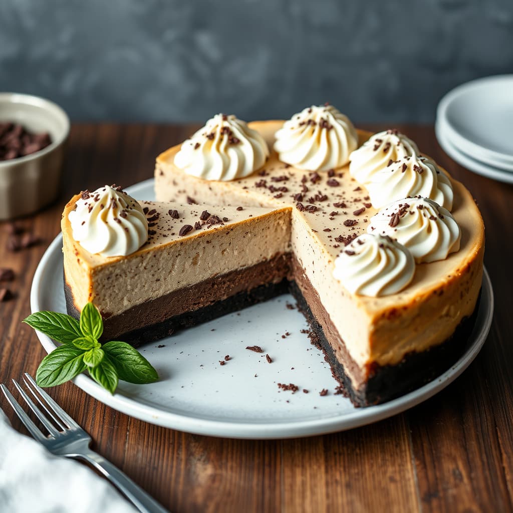 Espresso- og sjokoladekesekake fra Harris