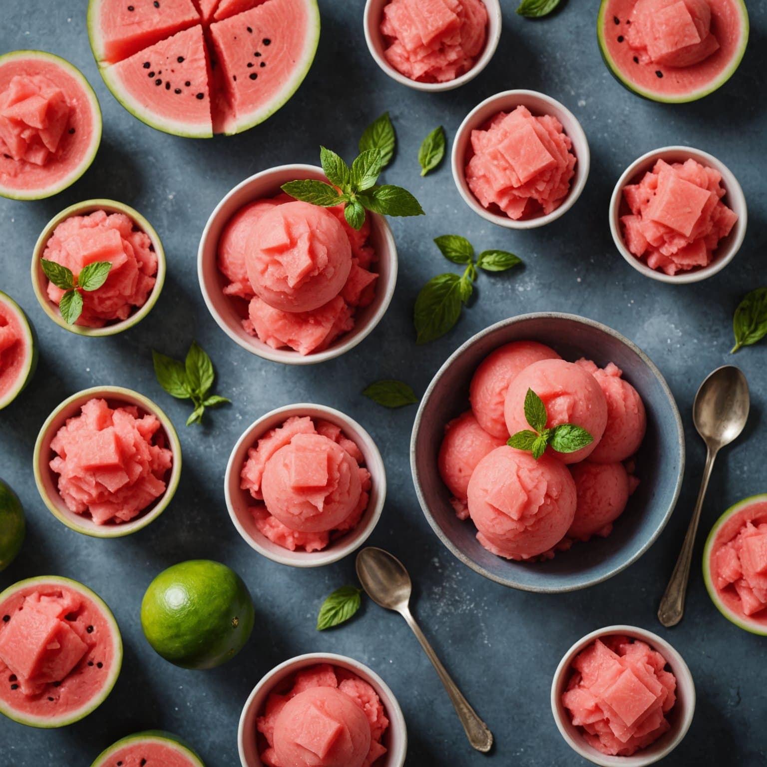 Familievennlig vannmelon sorbet