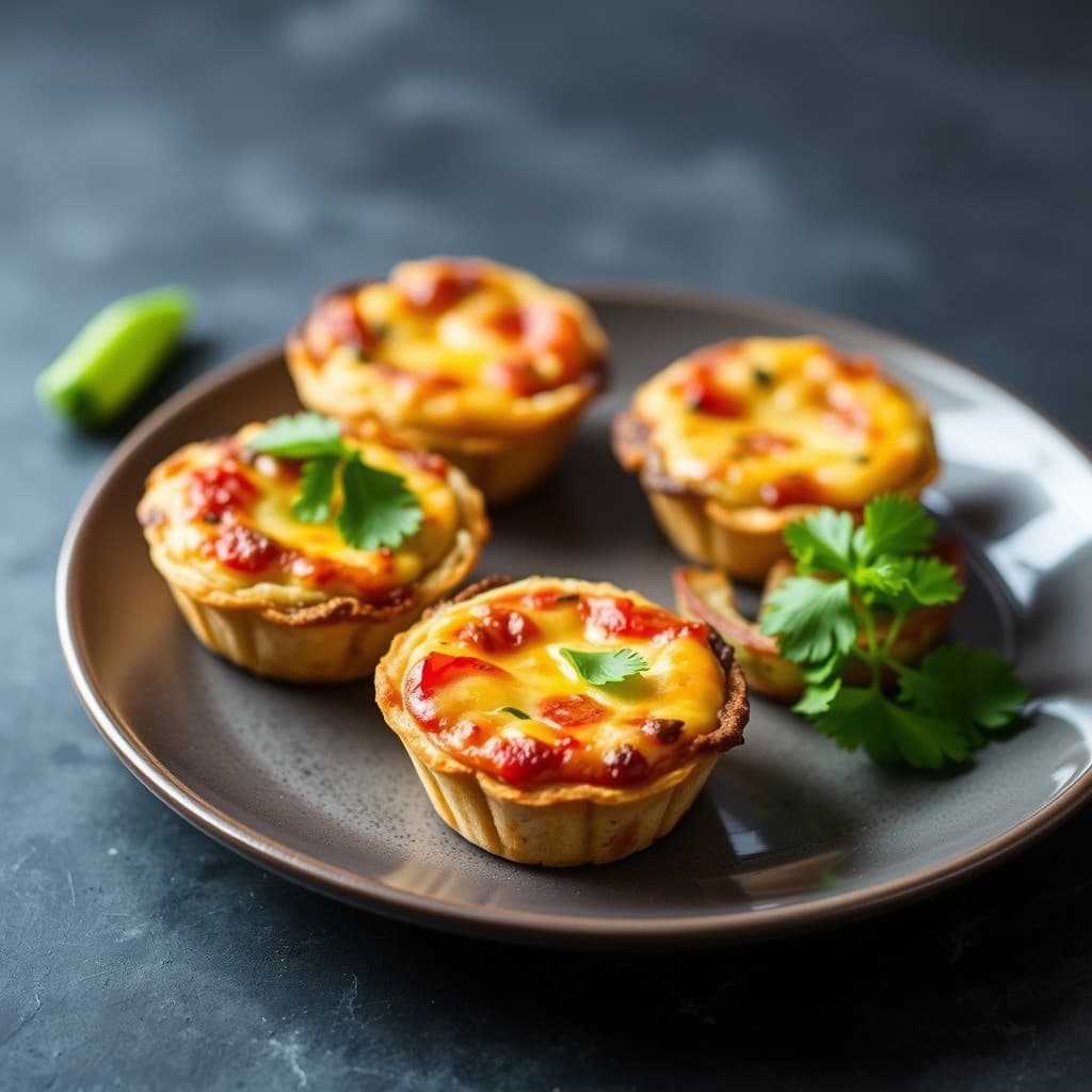Fantastiske mini-meksikanske quicher