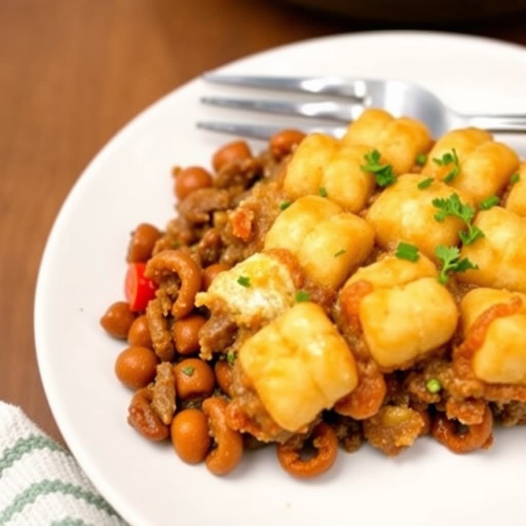 Fårikål med Tater Tot-tilbehør