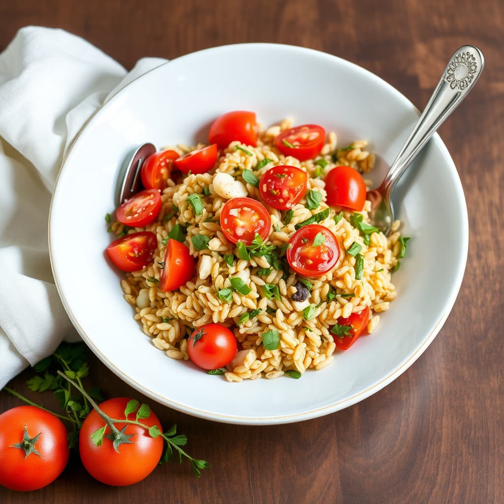 Farrosalat med tomater og urter