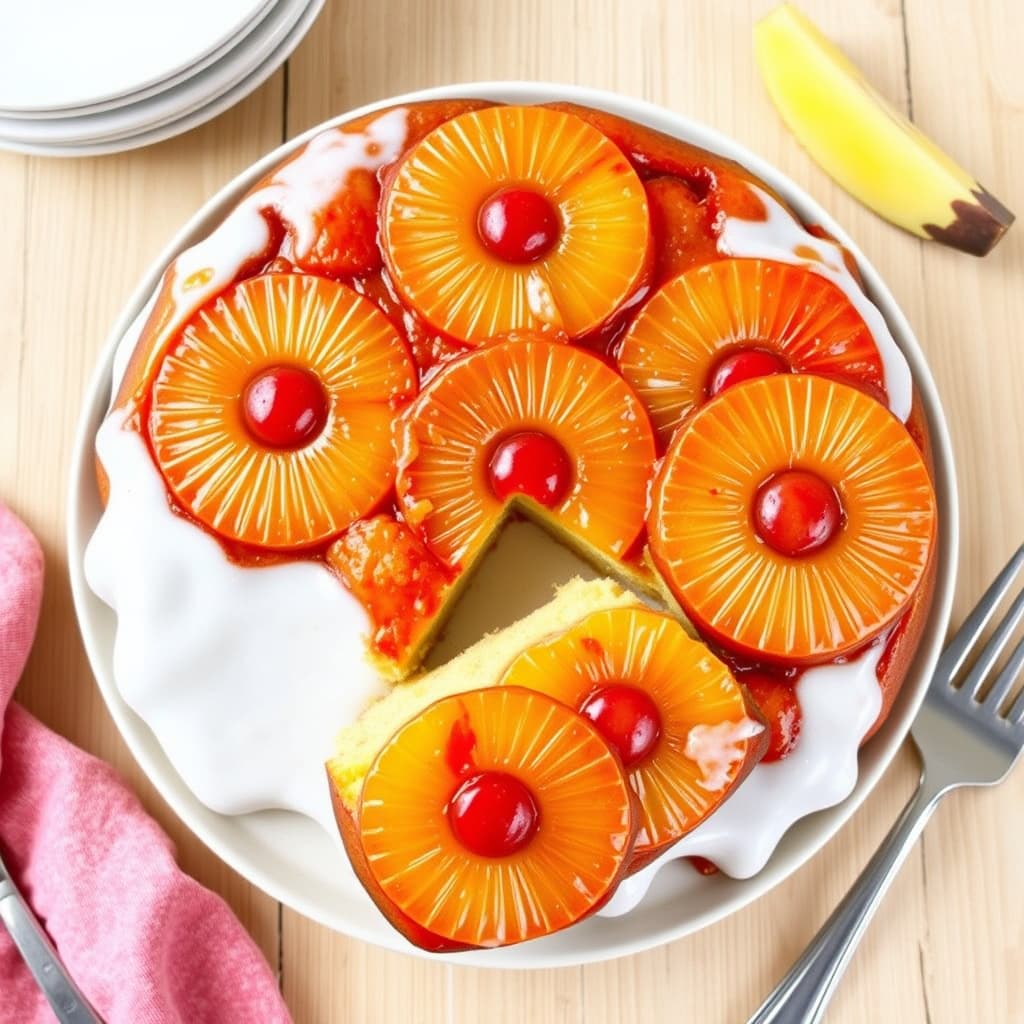 Feirings-ananas-kake med snudd bunn