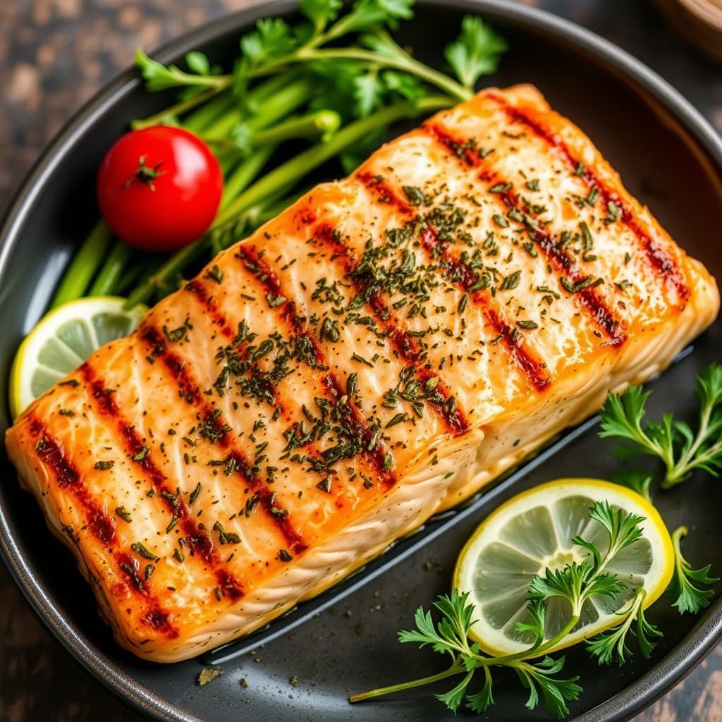 Fennikel- og dillkrydret grillet laks