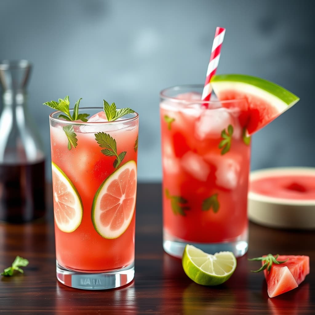 Fennikkluktende vannmelon-kjøler