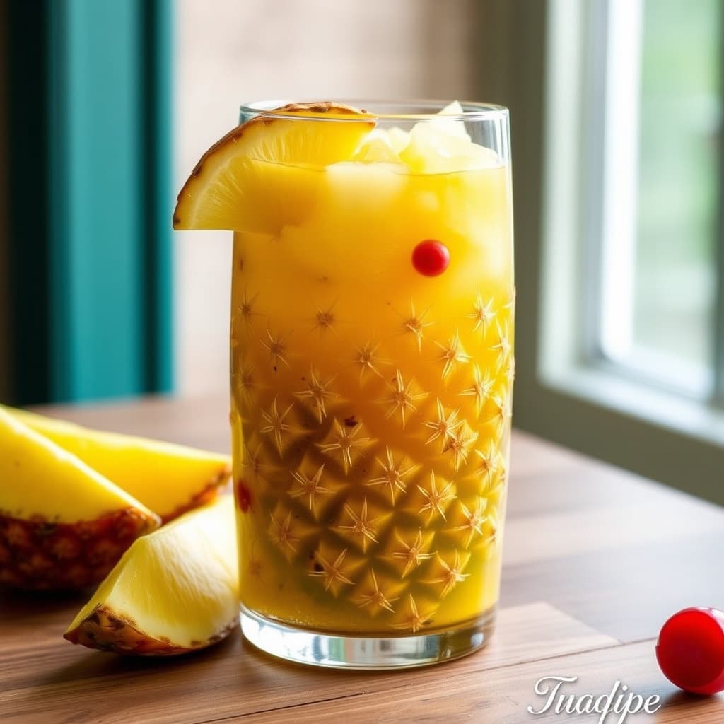 Fersk ananas og rompunsj