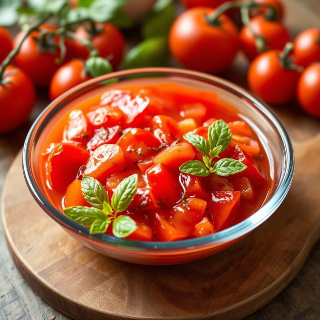 Fersk-høstet tomatspeil fra hagen