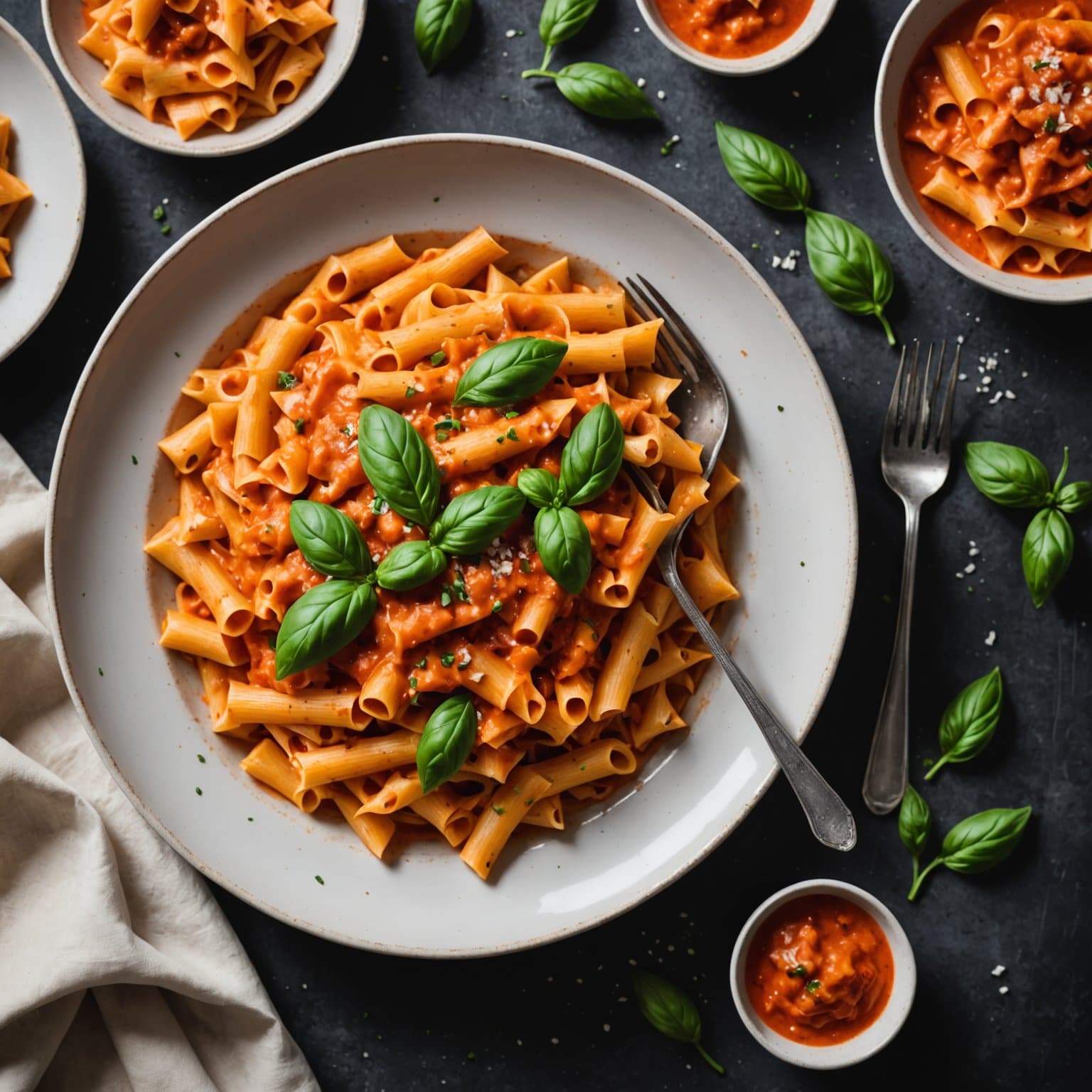 Fersk pasta med vodka-saus