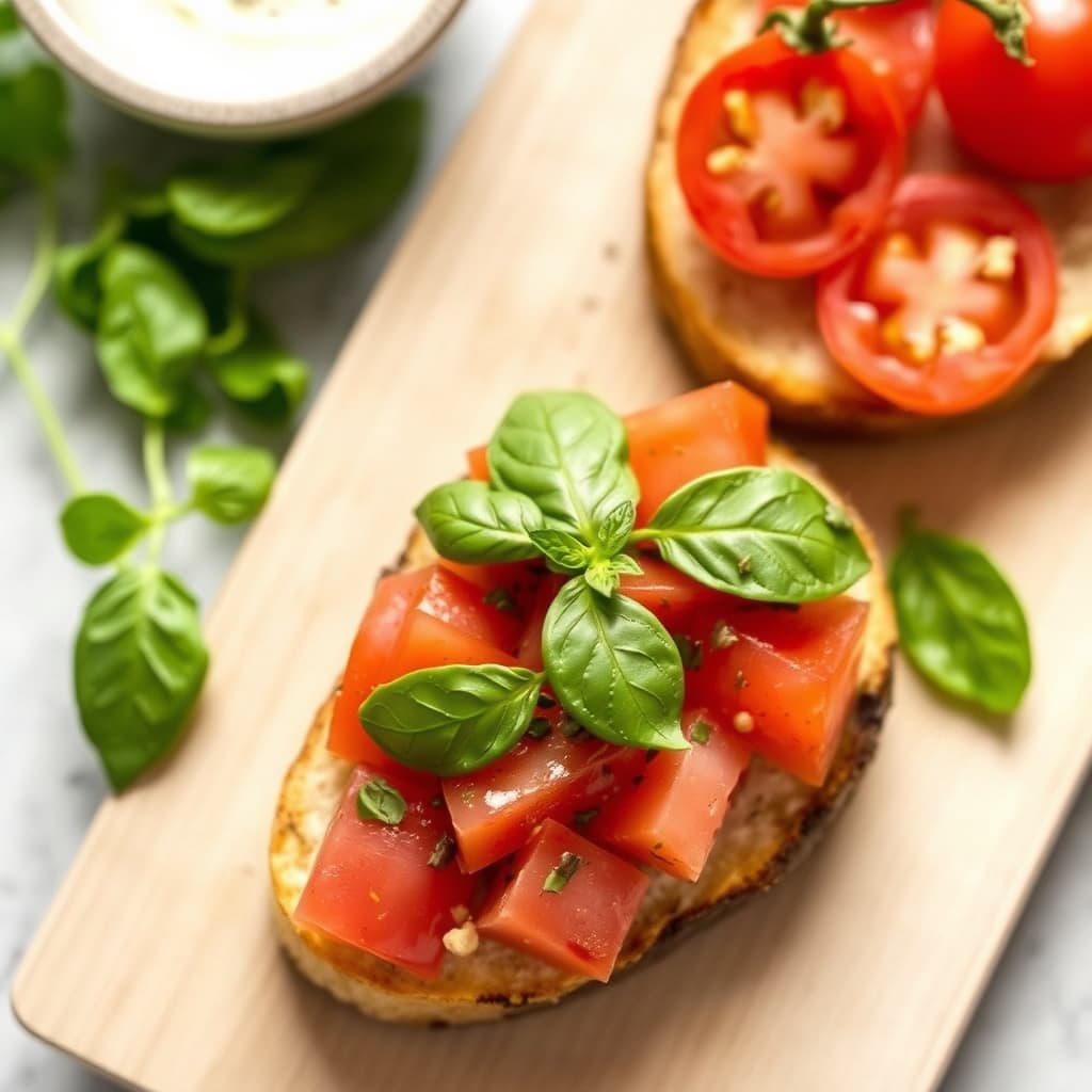 Fersk tomat-bruschetta
