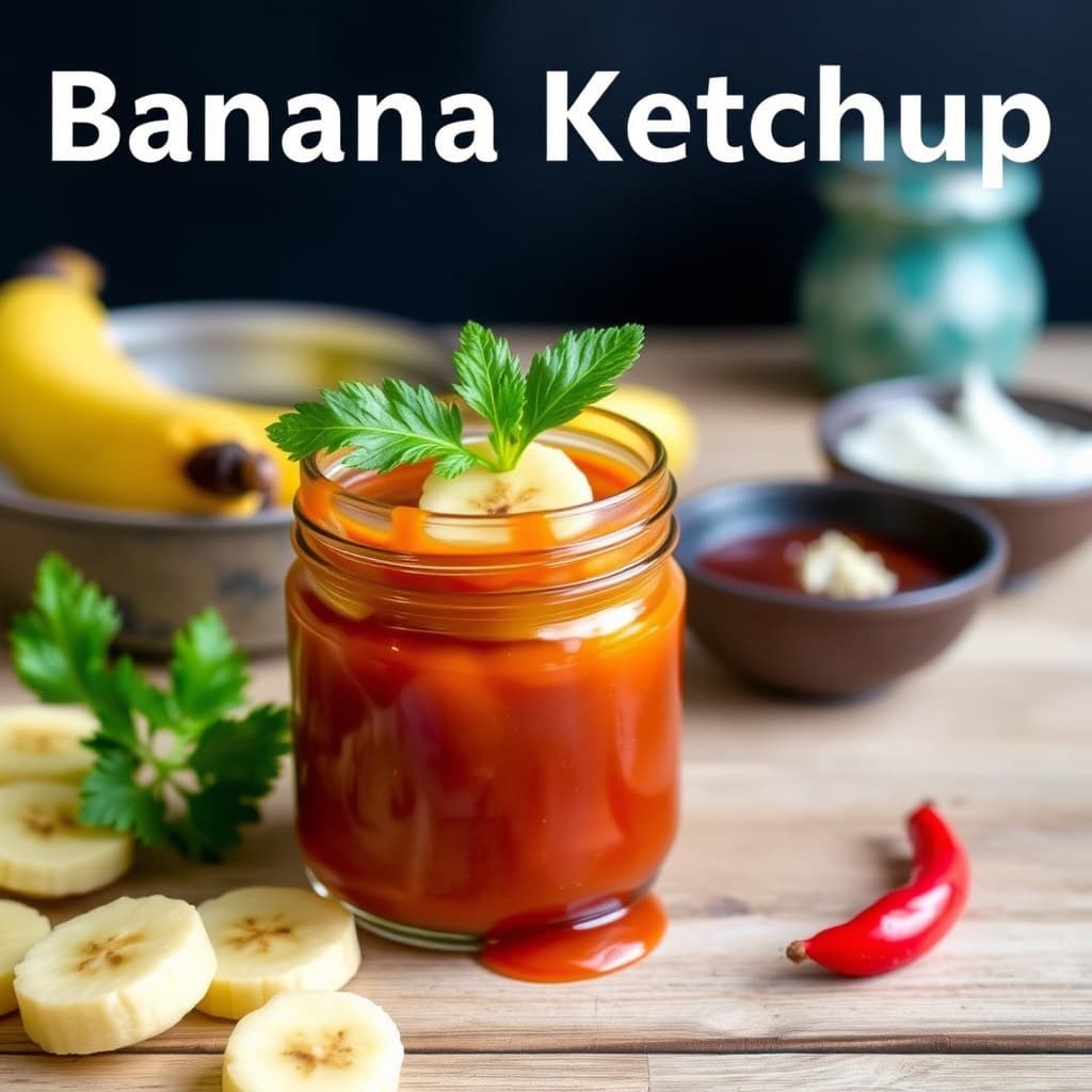 Filipinsk stil banansyltetøy med ketchup