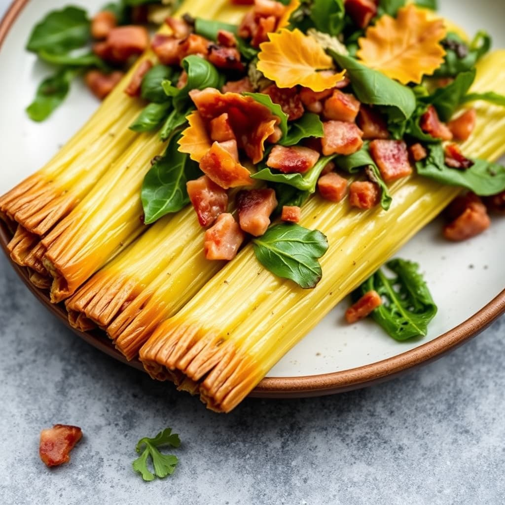 Flageolets med høstgrønnsaker og fersk bacon