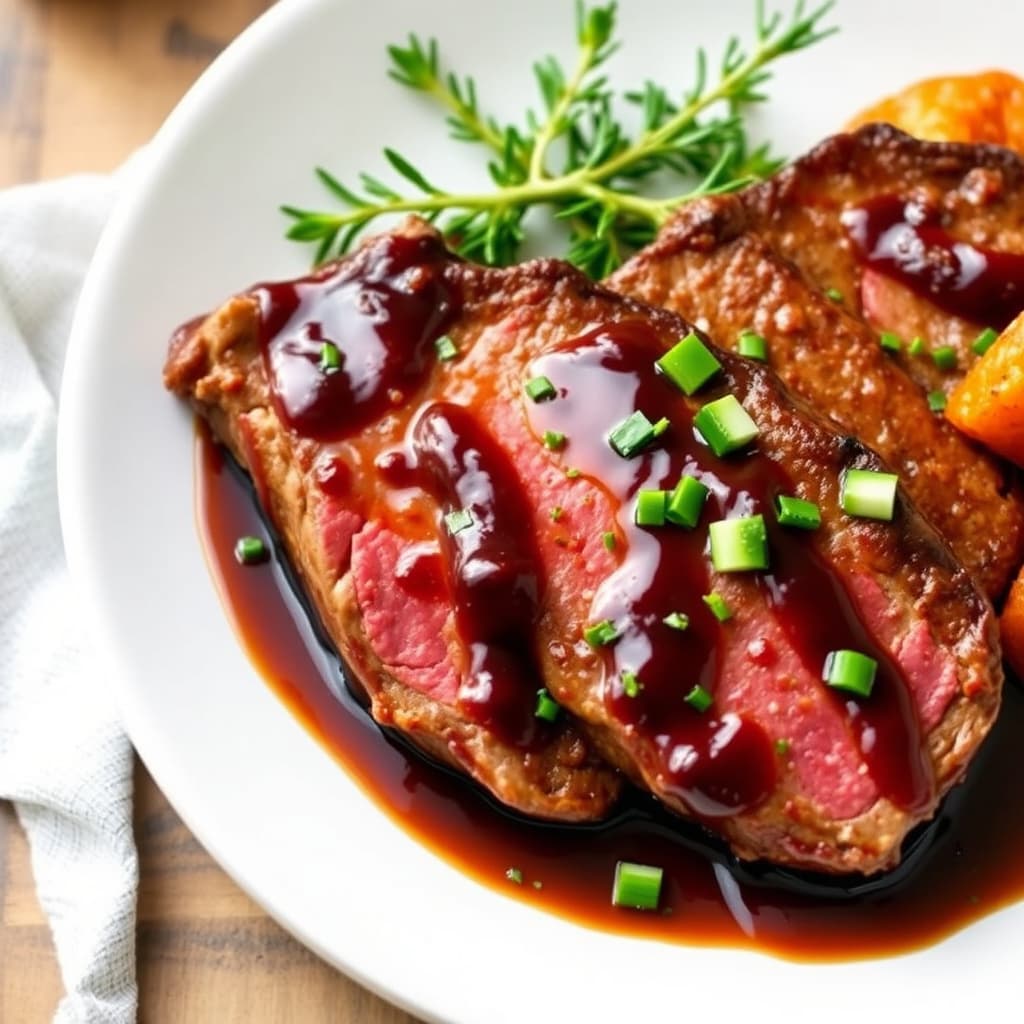 Flankestek med balsamico-grillsaus