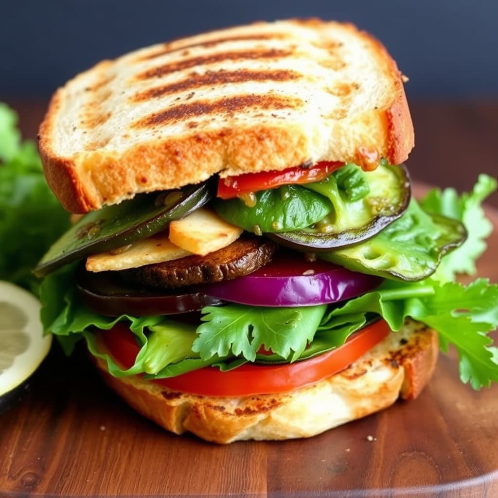 Flott grillede grønnsakssandwich