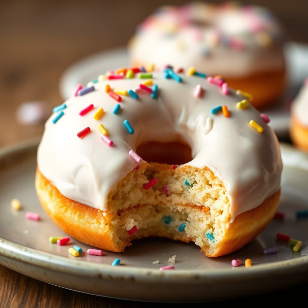 Fødselsdagskake-doughnut