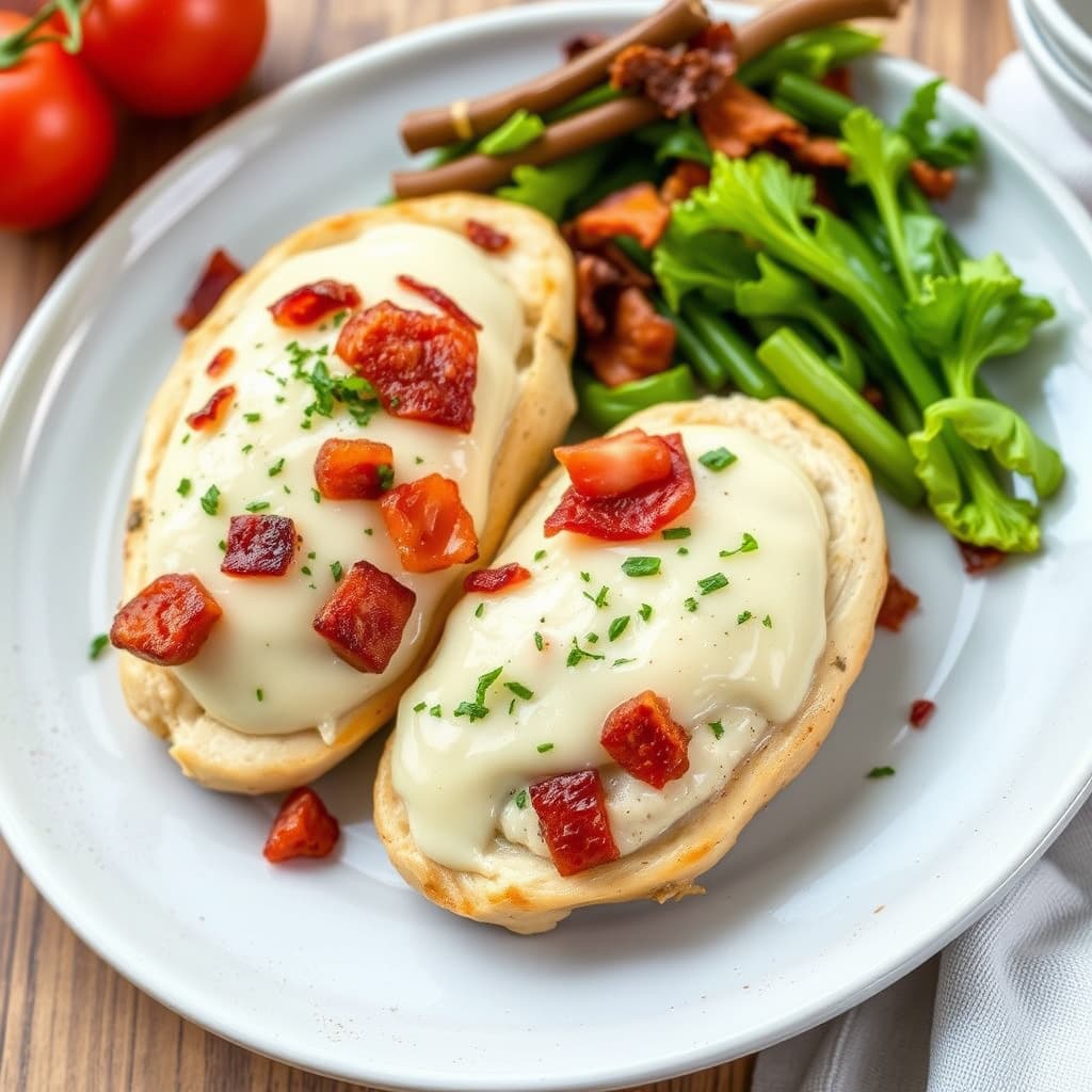 Fontina- og baconfylte kyllingbryst