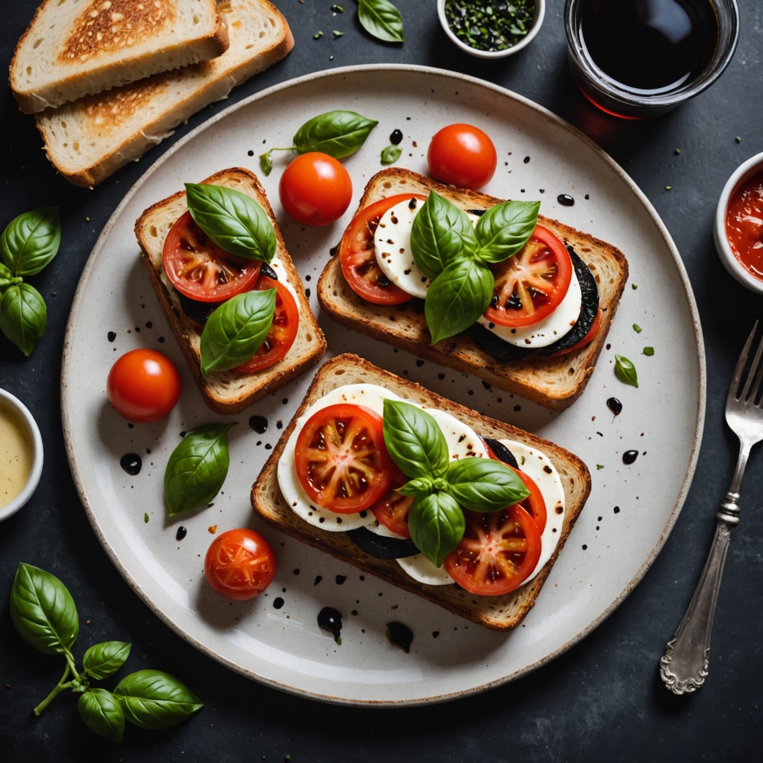 Forkullet Caprese-sandwich
