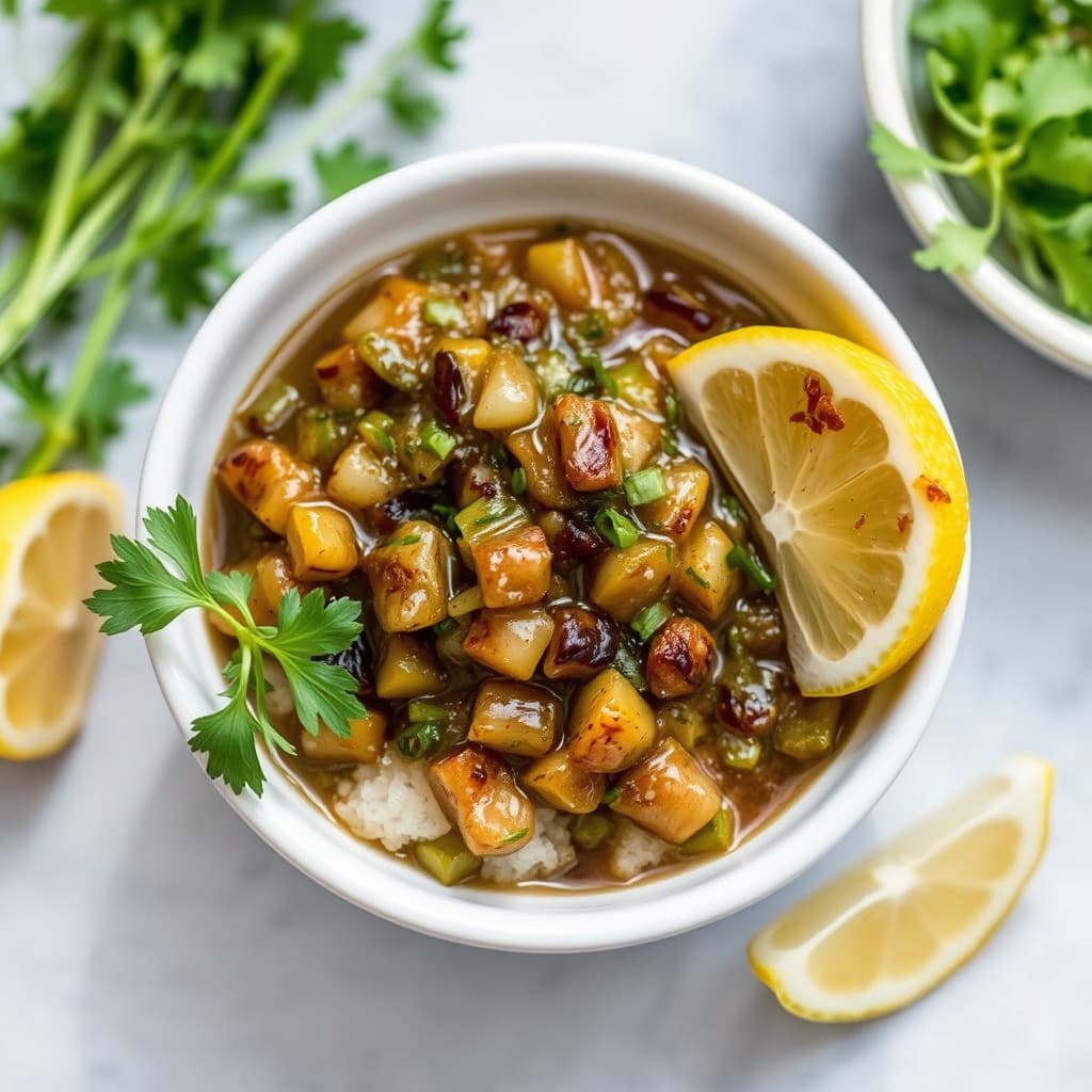 Forkullet sitron- og sjalottløk chutney