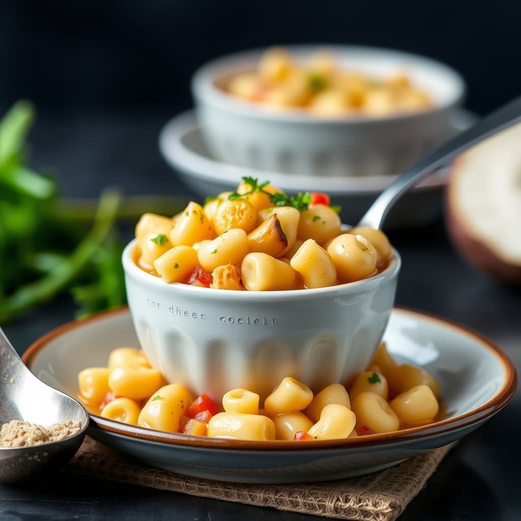 Fransk løksuppe med makaroni og ost