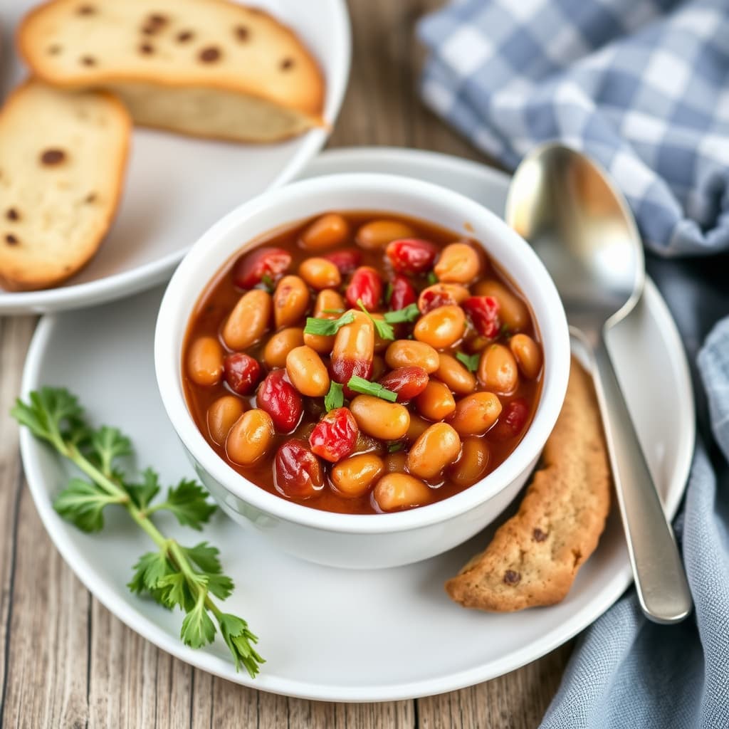 Franske kanadiske bakte bønner