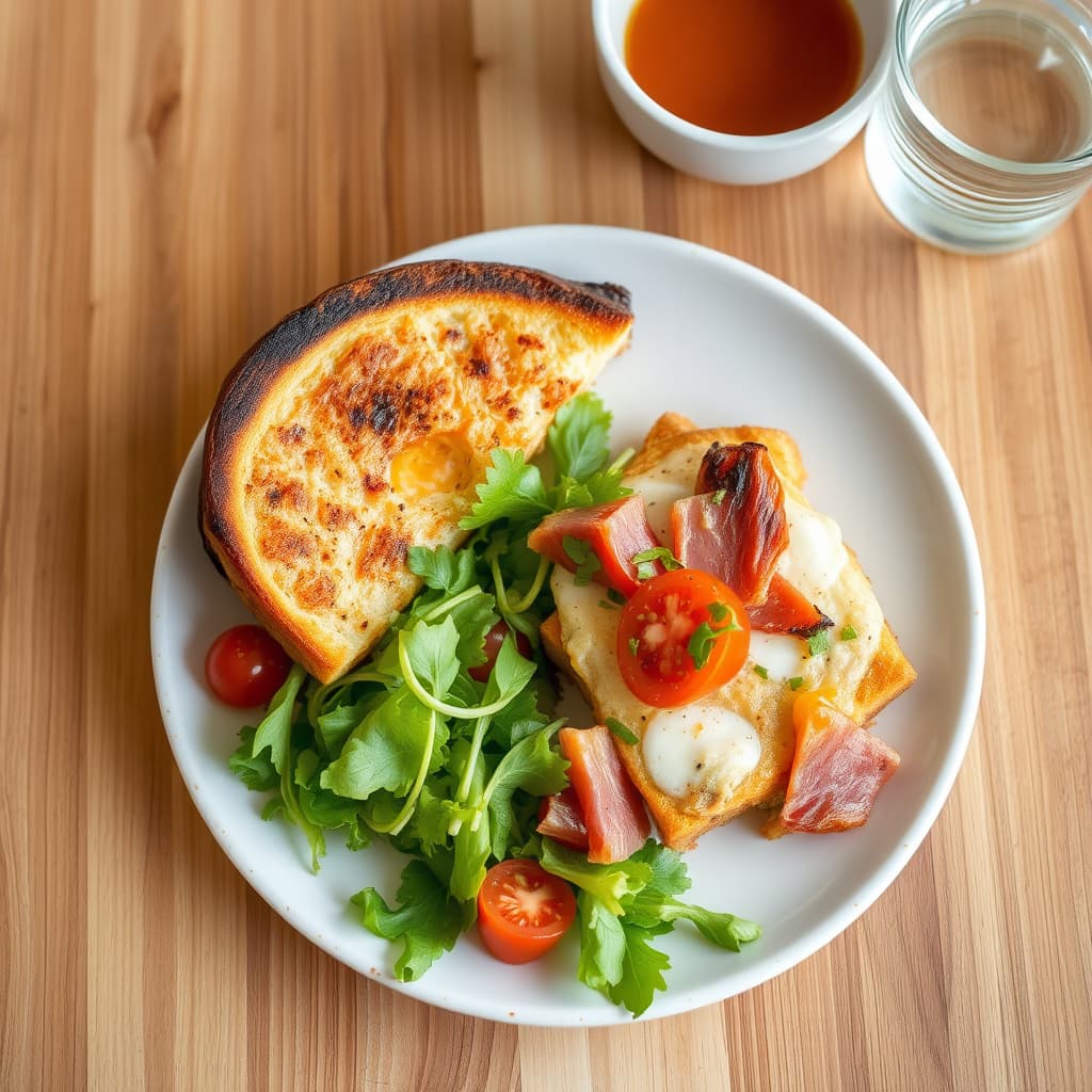 Frico Caldo med prosciutto og hagensalat