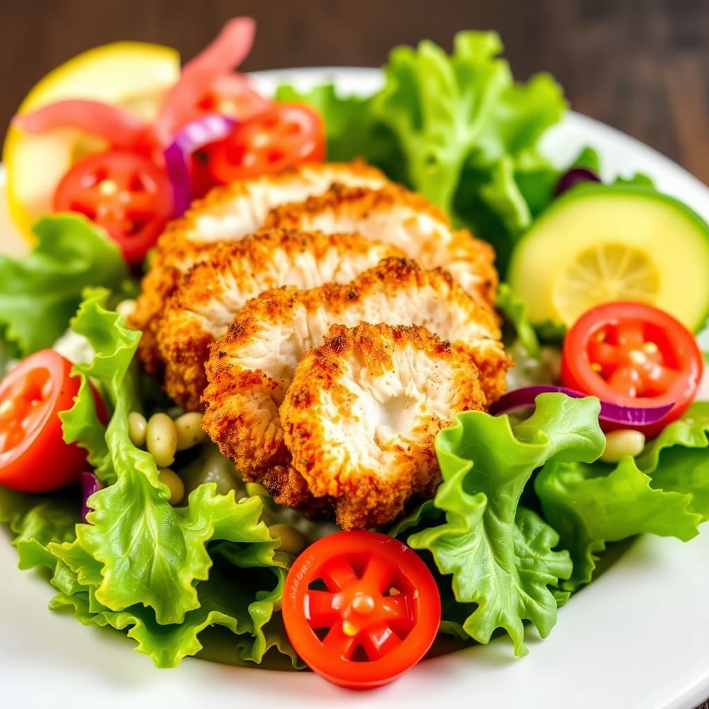 Friterte kyllingbrystsalat