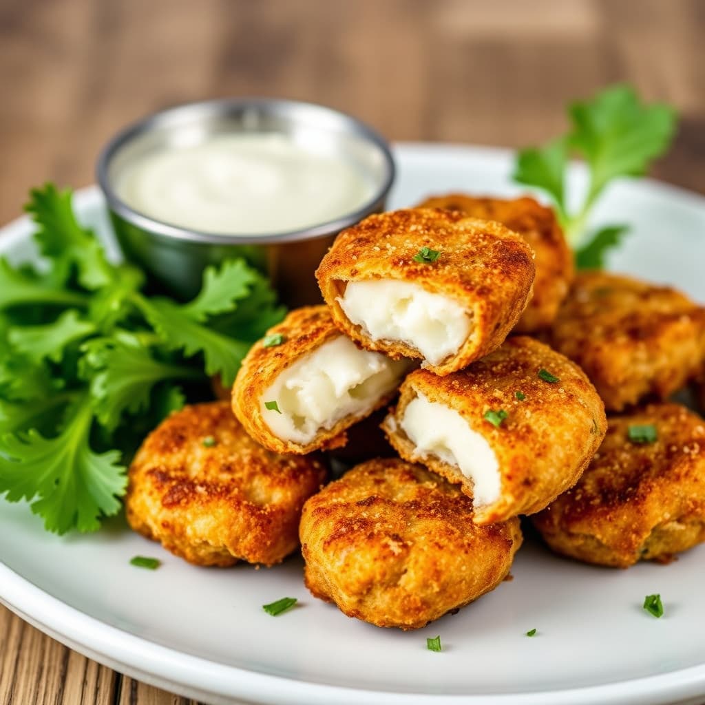 Friterte mozzarella-nuggets