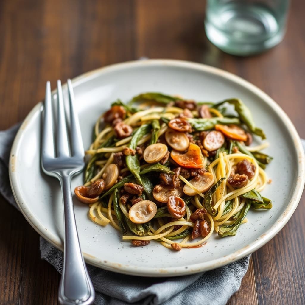 Friterte salvieblader med ansjoser