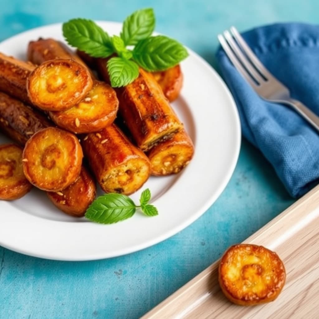 Friterte søte plantains (plantanos maduros)