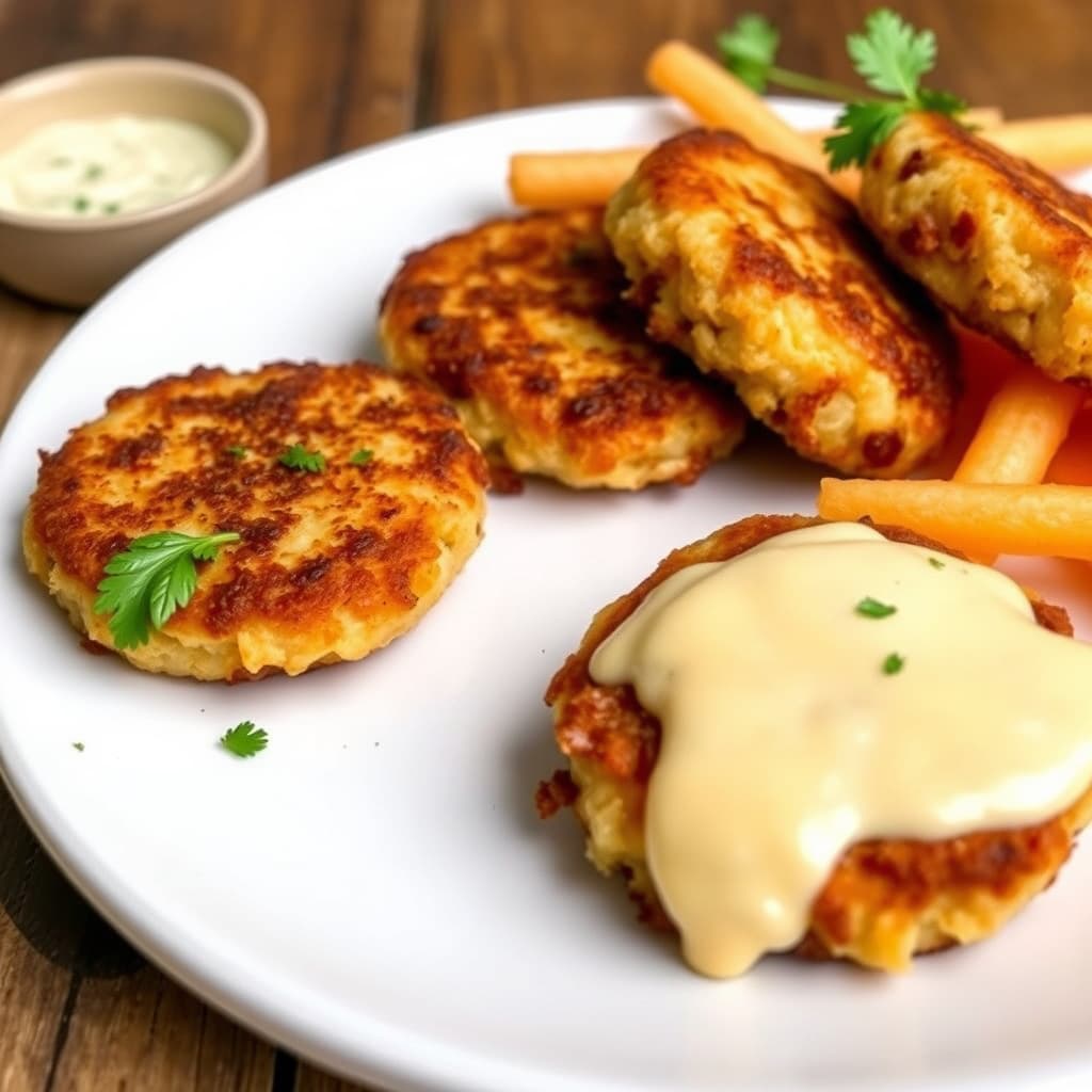 Friterte surkårlapper med kielbasa