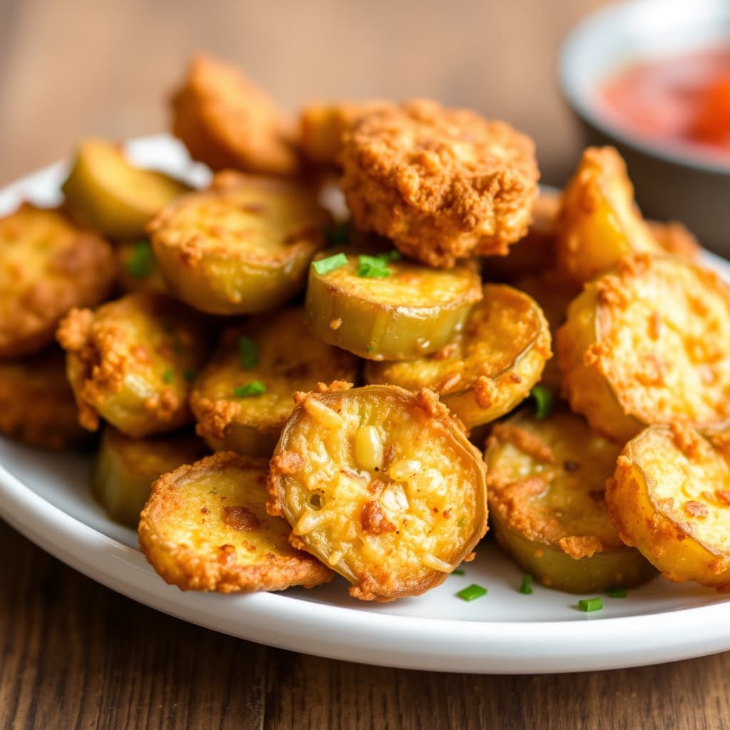 Friterte sylteagurk- eller sylteagurk-pickles