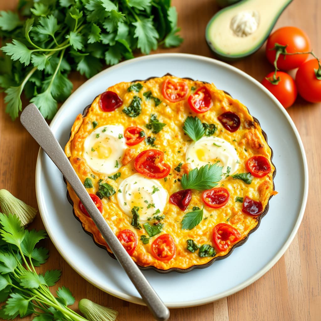 Frittata med sommergrønnsaker