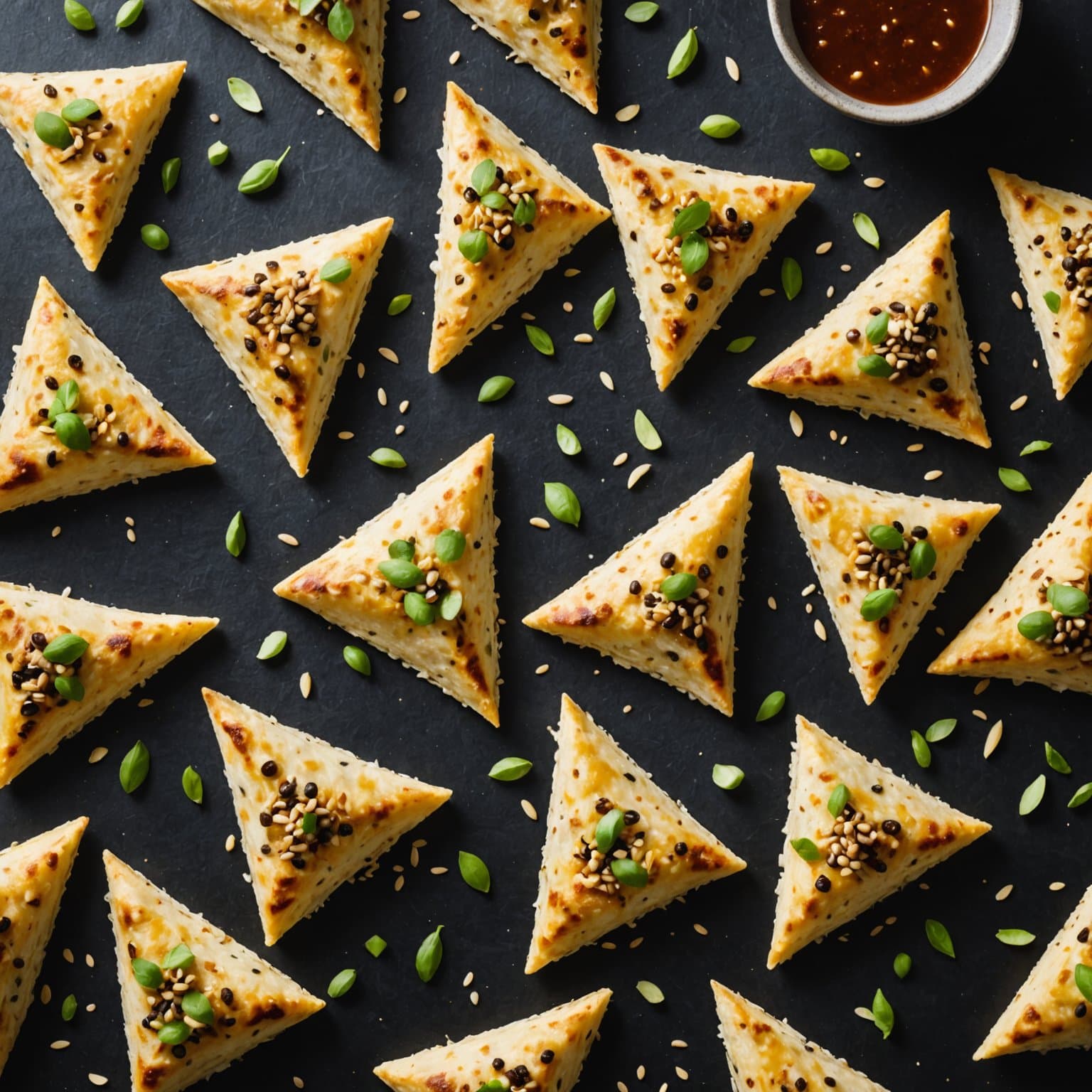 Frødekte tortillatriangler