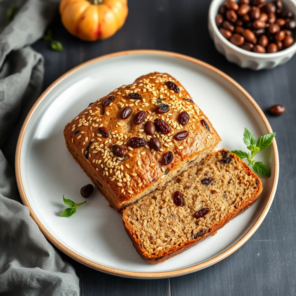 Frokostbrød med sesamfrø og rosiner