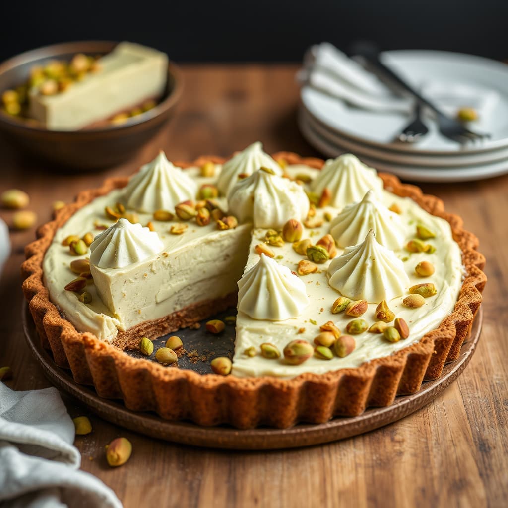 Frossen pistasj-halvaipai