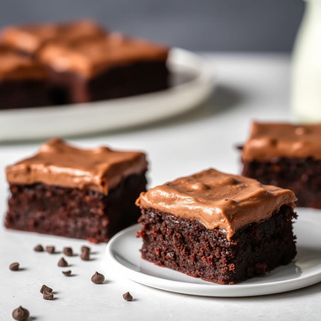 Fudge-brownies med espressoglasur