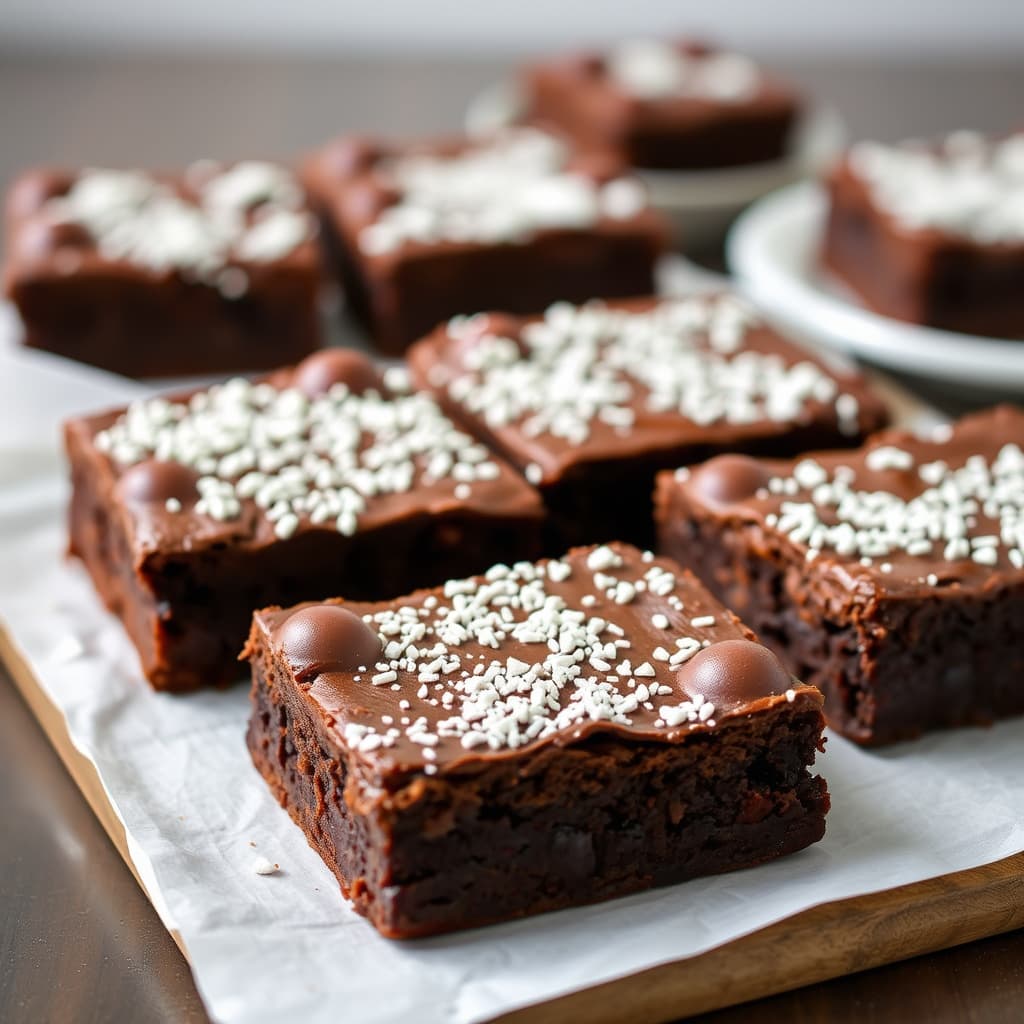 Fudgy dobbelt-sjokoladebrownies